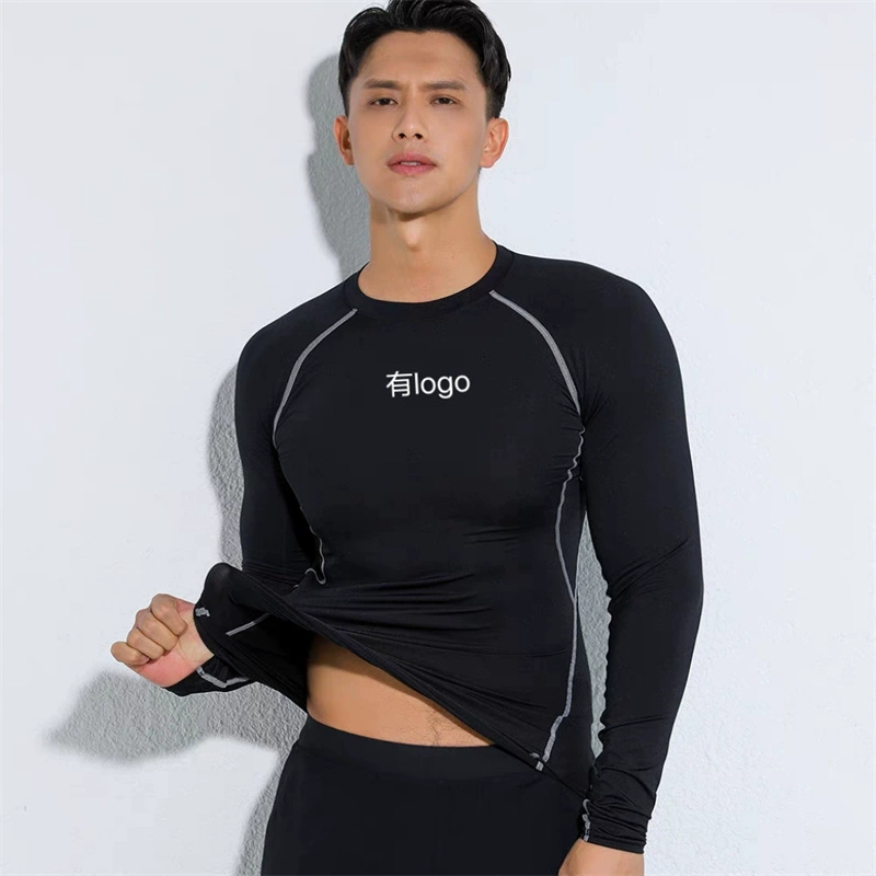 Спортивные быстросохнущие эластичные колготки с длинными рукавами