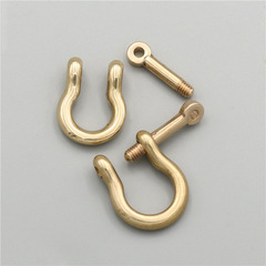 Manufacturer pure copper D-shaped horseshoe buckle, brass Caibu buckle, Japanese version horseshoe buckle, leather luggage U-shaped shackle