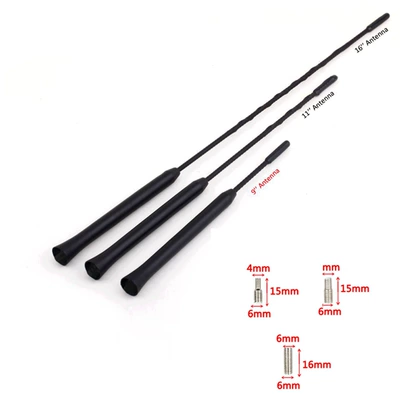 Avtomobil universal dam radio antenası 9-11-16 düym AM/FM, 3 vintlə