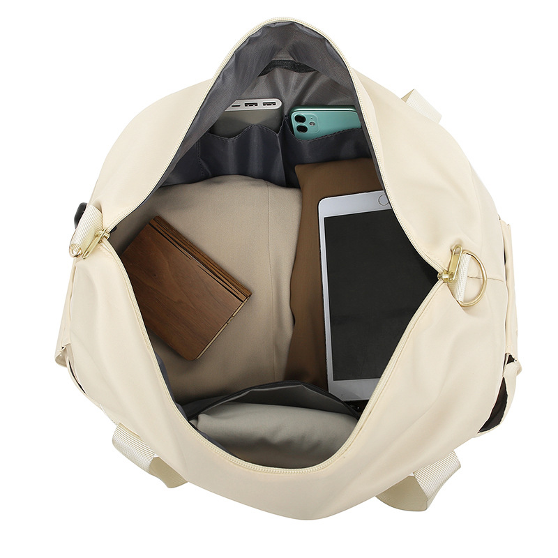 Fitness with large capacity, new women's yoga exercise dry wet separation waterproof shoulder bag, portable travel bag_voghion.com