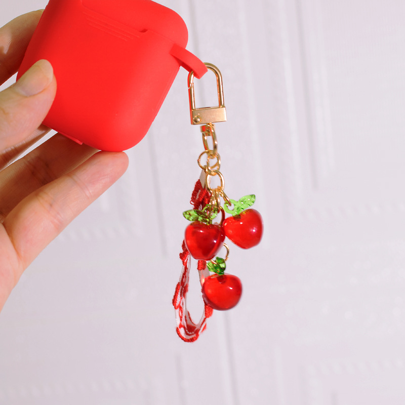 Cute Sweet  Strawberry Arylic Bag Pendant Keychain display picture 3