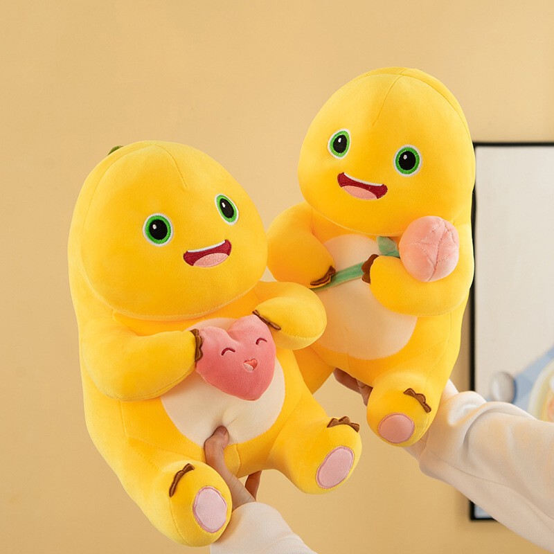 ドーナツ型のハグできる花を持ったミルクドラゴンのぬいぐるみ、可愛い恐竜のぬいぐるみ、ミルクドラゴンのぬいぐるみ卸売|undefined