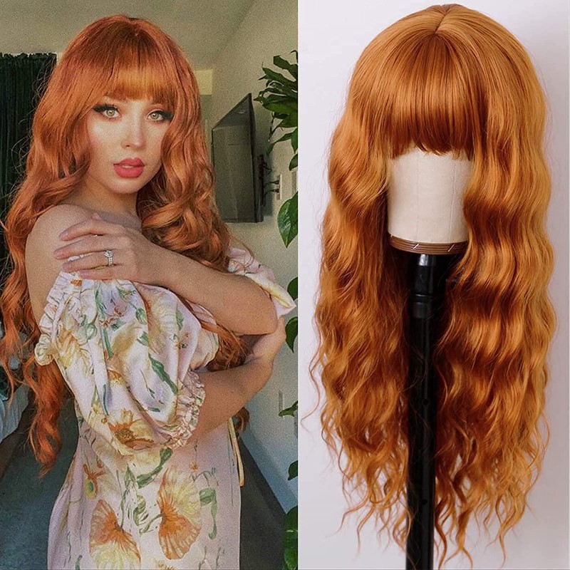 Women's Fashion Street High Temperature Wire Bangs Long Curly Hair Wigs display picture 2