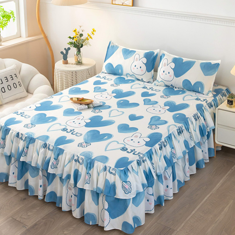 Falda de cama, sábana gruesa, colchón antideslizante agradable para la piel, funda protectora, funda de cama Simmons de una pieza, cama doble de 1,8 m