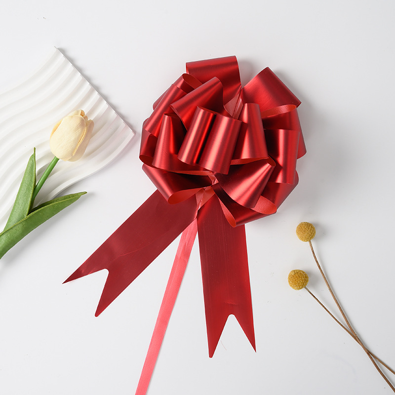 Venta caliente transfronteriza de Amazon nuevo estilo grande más de 50 secciones de flores de bola regalos de Navidad embalaje de flores de pulido mate aluminizado