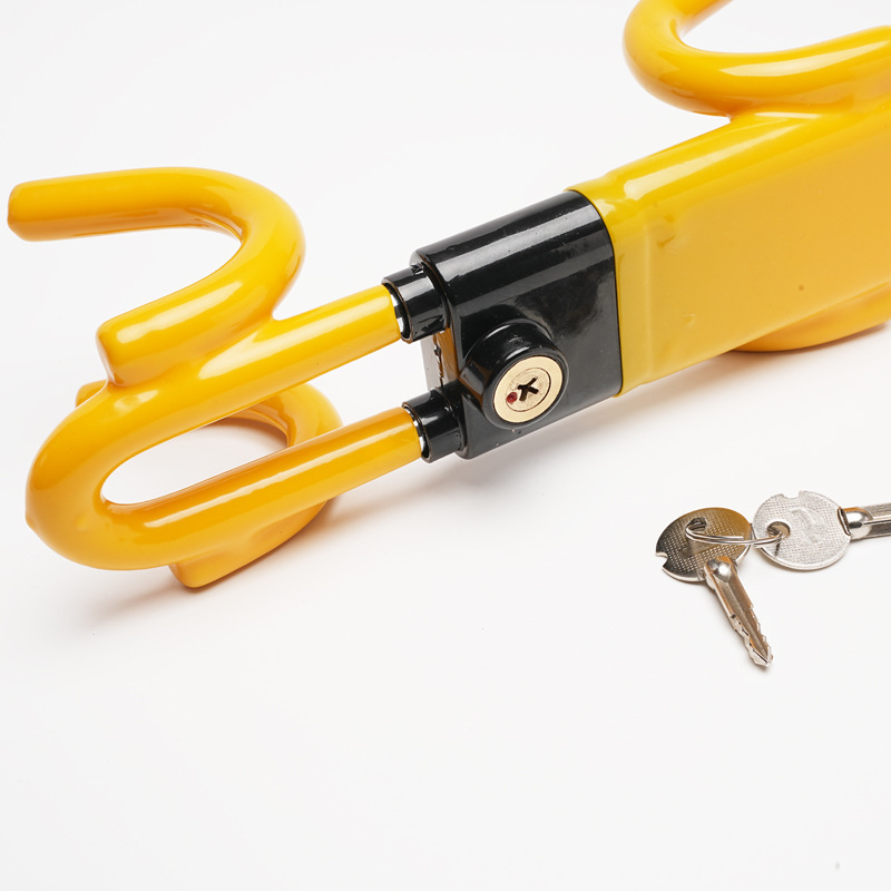 New Car Steering Wheel Lock Double Hook U-Shaped Anti-Theft Lock Car Accessories Adjustable Telescopic Multi-Functional Car Lock