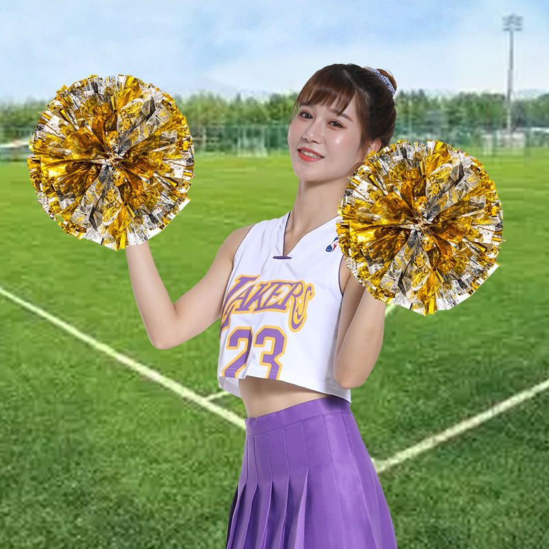 Single-headed cheerleading ball with encrypted ring cheerleading ball with shiny hand-held cheerleader ball