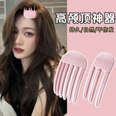髪根を整えるコームパッド、髪留め、頭頂部を高くする、ふわふわ加工品、女性用韓国風額前髪ふわふわクリップ、怠け者向けシームレス