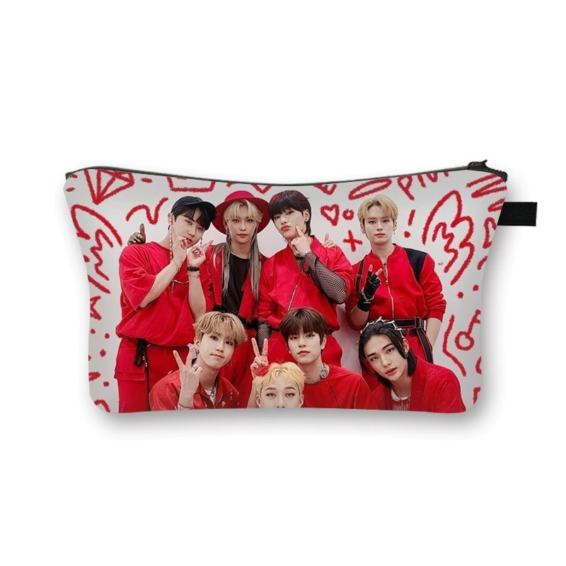 Сумка косметичка SKZOO STRAYKIDS для студентов и детей, косметики, мешок для хранения, для девочек, витринная вентиляция