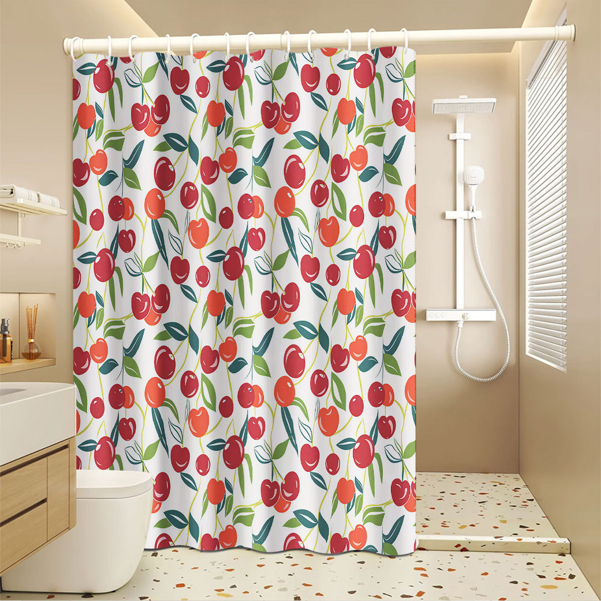 Cross-border Waterproof And Mildew-proof Shower Thickened Bathroom Set, No-drill Partition For Bathroom, Door Curtain,_voghion.com