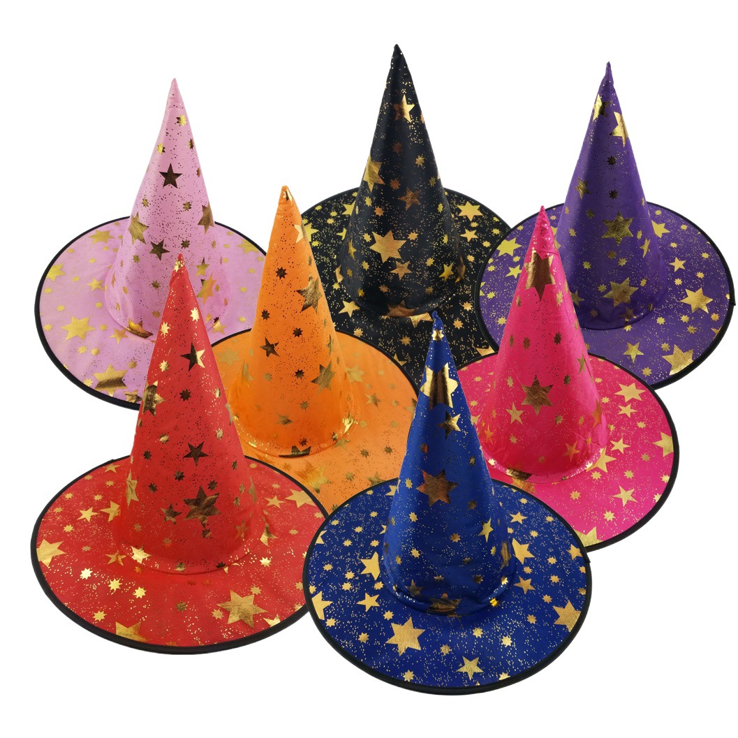 Halloween sombrero negro Oxford paño bruja sombrero accesorios de disfraces de maquillaje Harry Potter bruja sombrero