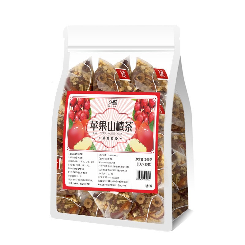 Zhongzhi 三角バッグ 25 パック/バッグ桃ウーロン茶四神スープ雪梨茶竹杖草根ジャスミン緑茶ドロップシッピング