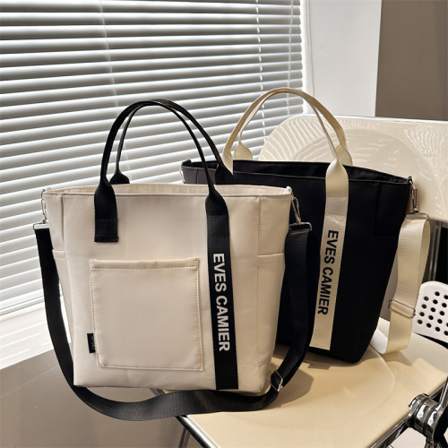 Cross-border handbag carrying book bag girl one shoulder crossbody backing schoolbag cramming large capacity Oxford waterproof shoulder bag