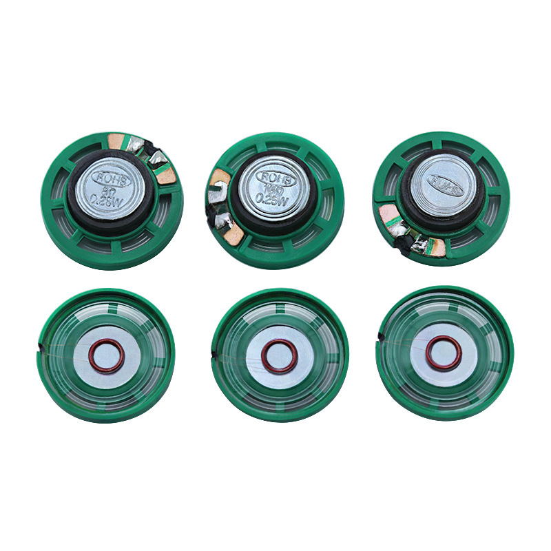 21/23/27/29/36/40/50/57mm8ユーロ0.25ワットゴムシェル外付け磁気スピーカー0.5wプラスチックスピーカー|undefined