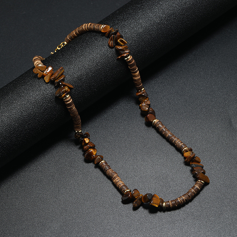 Necklace Classification Bohemian Geometric Coconut Shell Glass Gravel Beaded Men's Necklace