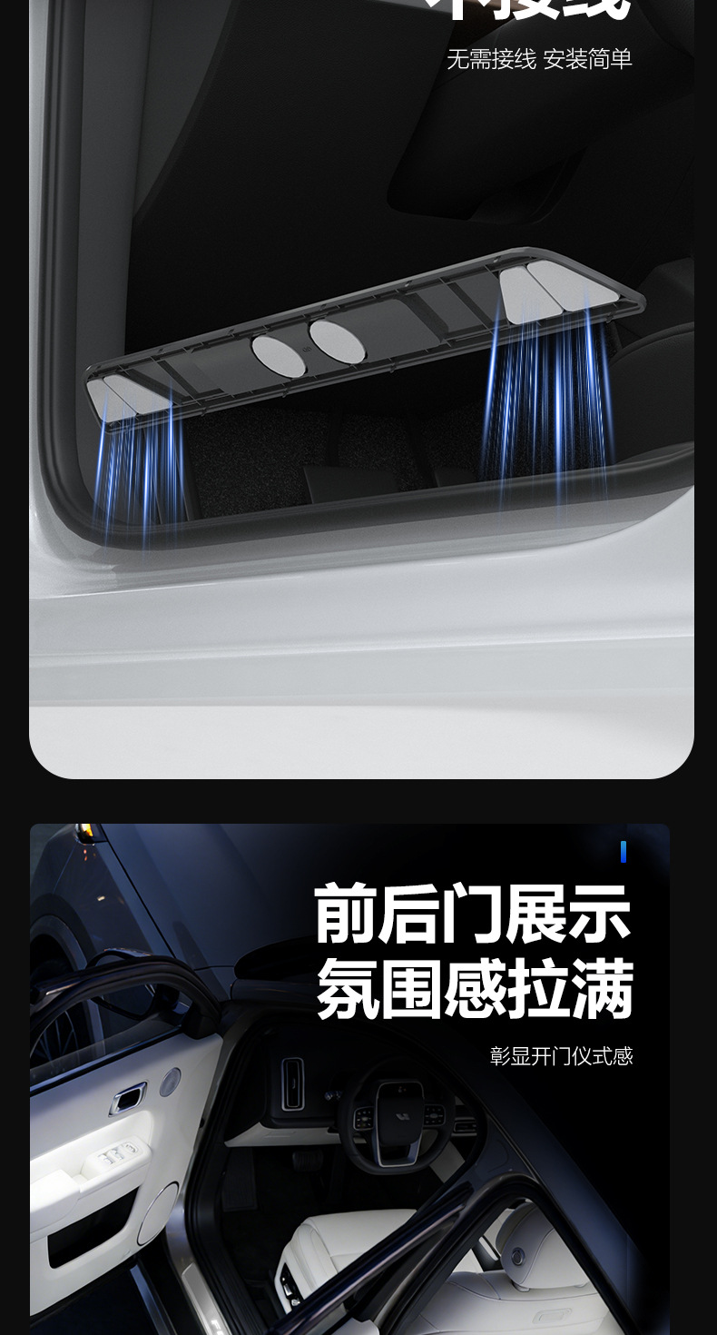 Suitable for Toyota Fortuner, Threshold Strips with Lights, New Led Wireless Sensor Car Welcome Step Plate