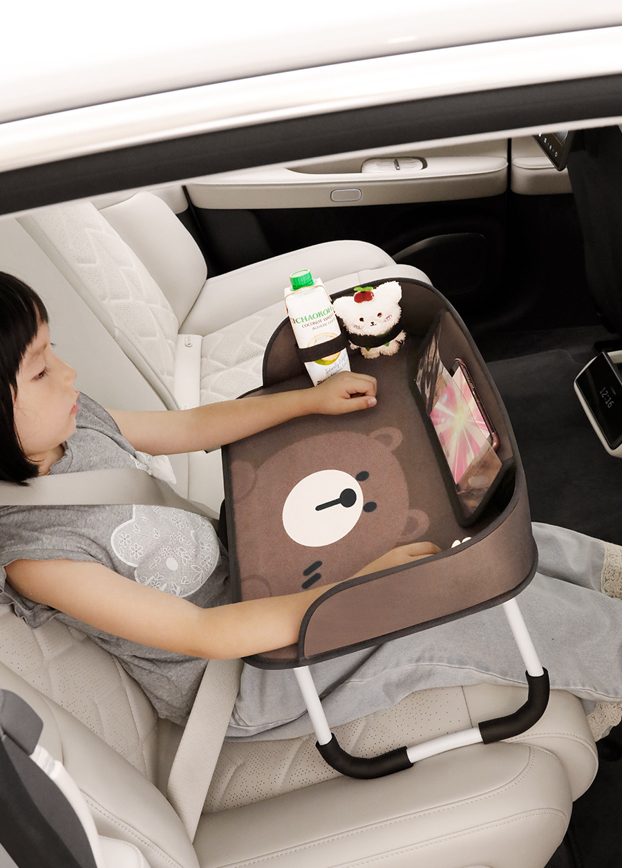 Car-Mounted Small Table for Girls, Foldable Dining Table for the Driver's Seat, Makeup Tool, Computer Workstation, Car Passenger Seat