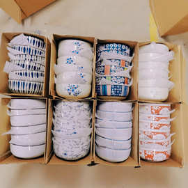 陶瓷汤碗日式大碗喝汤高温釉下彩8寸家用饭店大号高颜值小众设计