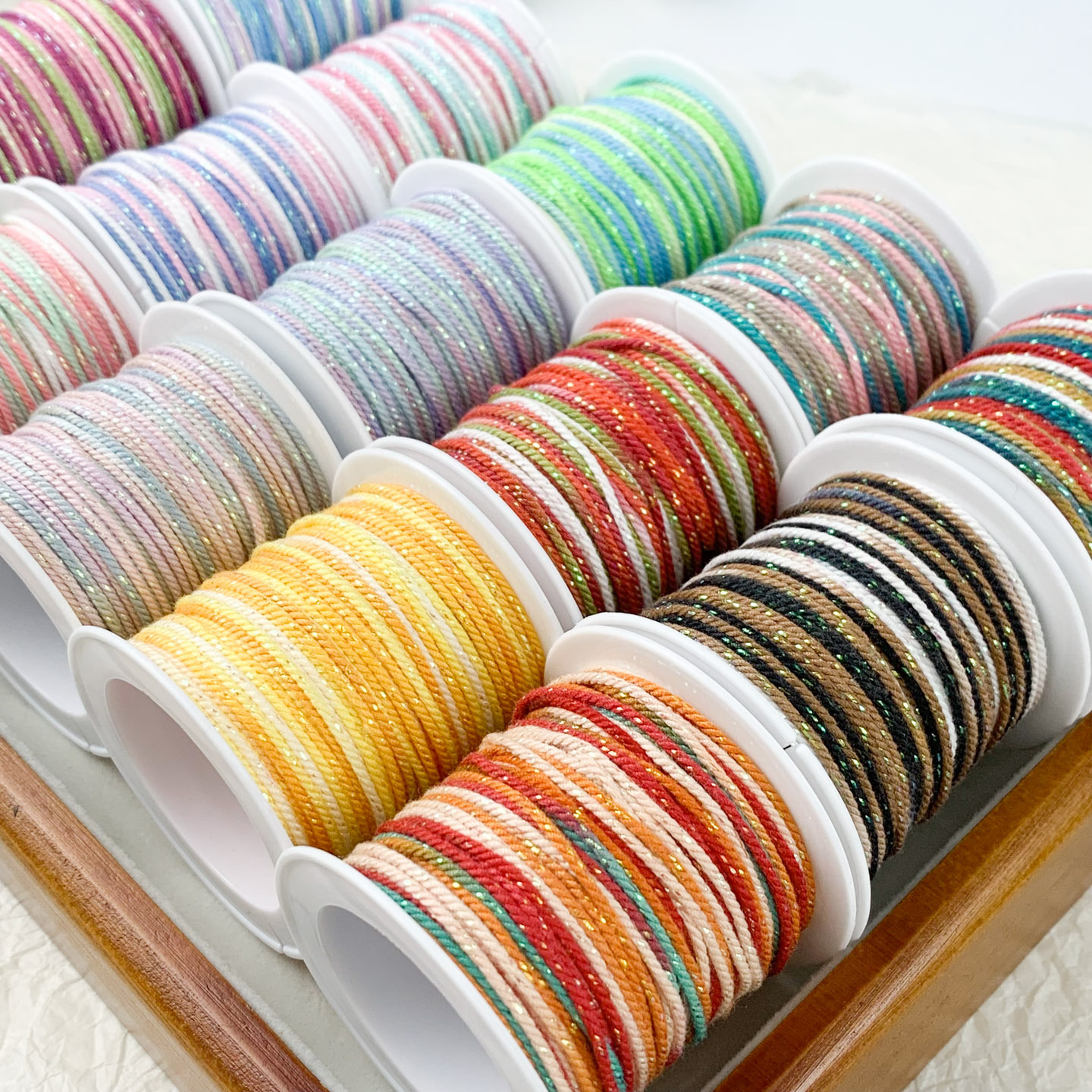 新品1.5mm藏式手搓棉线星空段染线 手工编织绳手串绳盘缠编绳棉绳