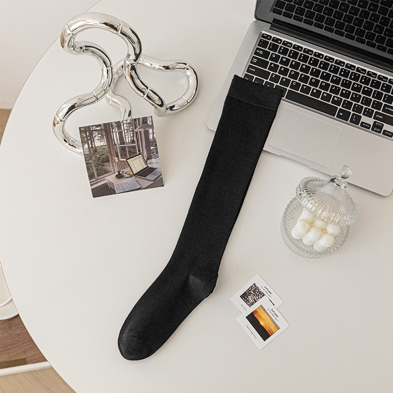 [확장 송아지 양말] 블랙