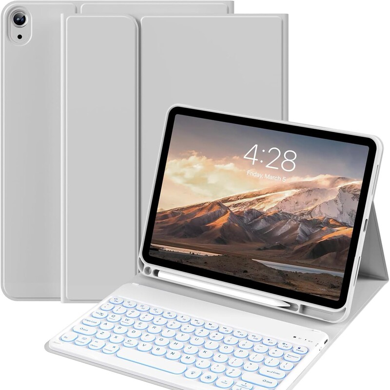 Suitable for iPad 11 A16 Protective Case, 10Th Generation Keyboard, Air6 Leather Case, 10.2 Magnetic Detachable Pro11 Pen Slot