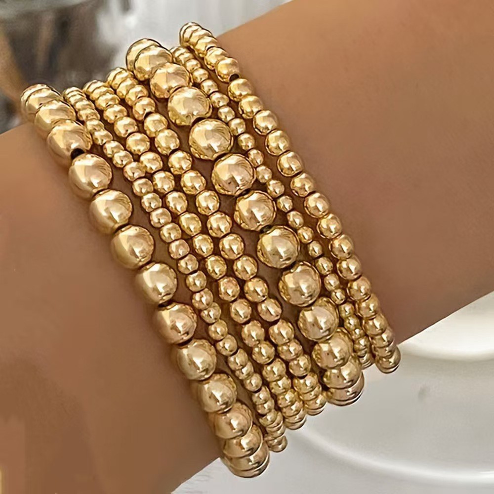 European and American Cross-Border Beaded Bracelets, Accessible Luxury Set, Couple Beach Style Ccb Beaded Bracelets, Combined Hand Jewelry