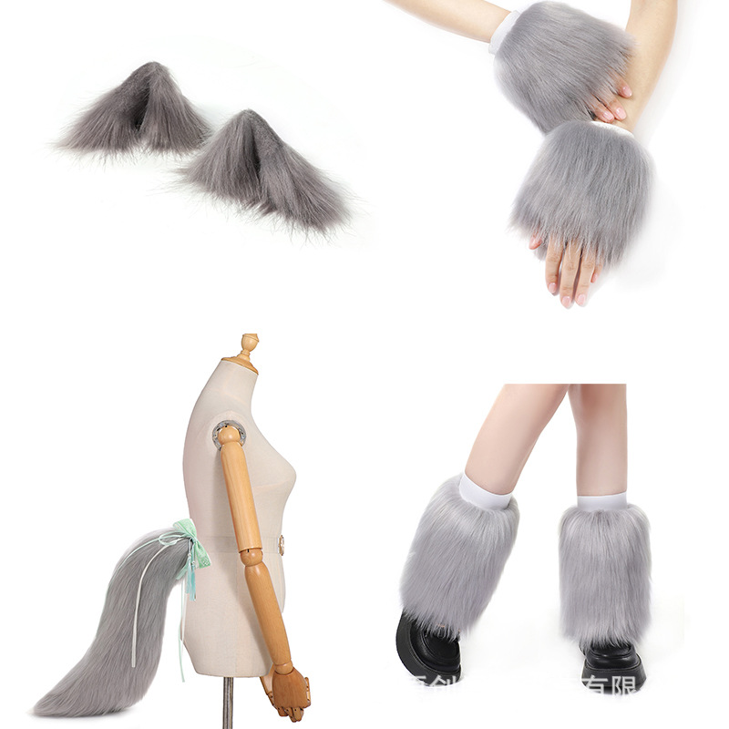 손으로 만든 박제 곰 귀 헤어 클립 코스프레 패션 액세서리 축제 파티 소품 머리 장식 헤어 액세서리