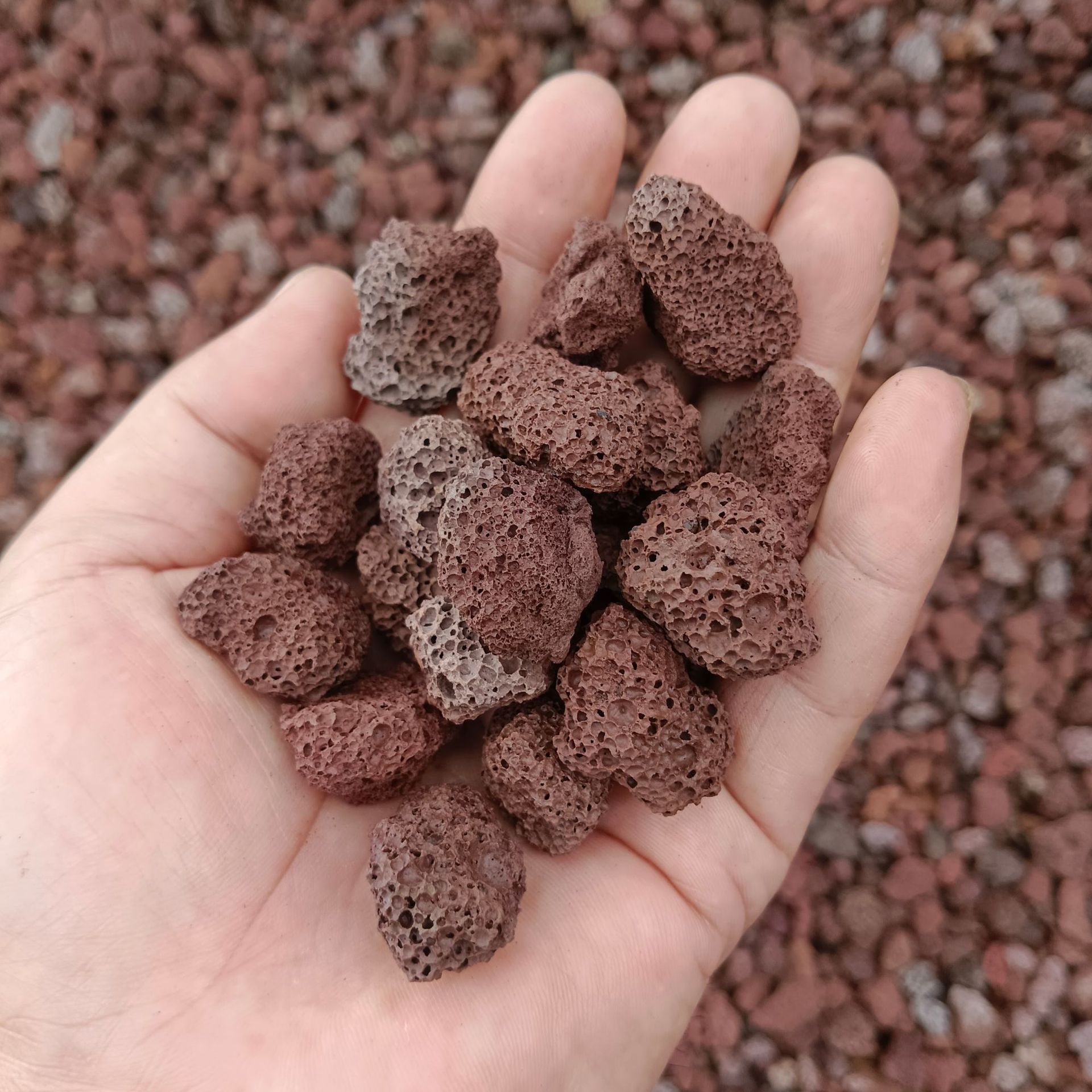 火山石矿山直发园林景观造景黑色多孔火山岩河道治理污水过滤材料