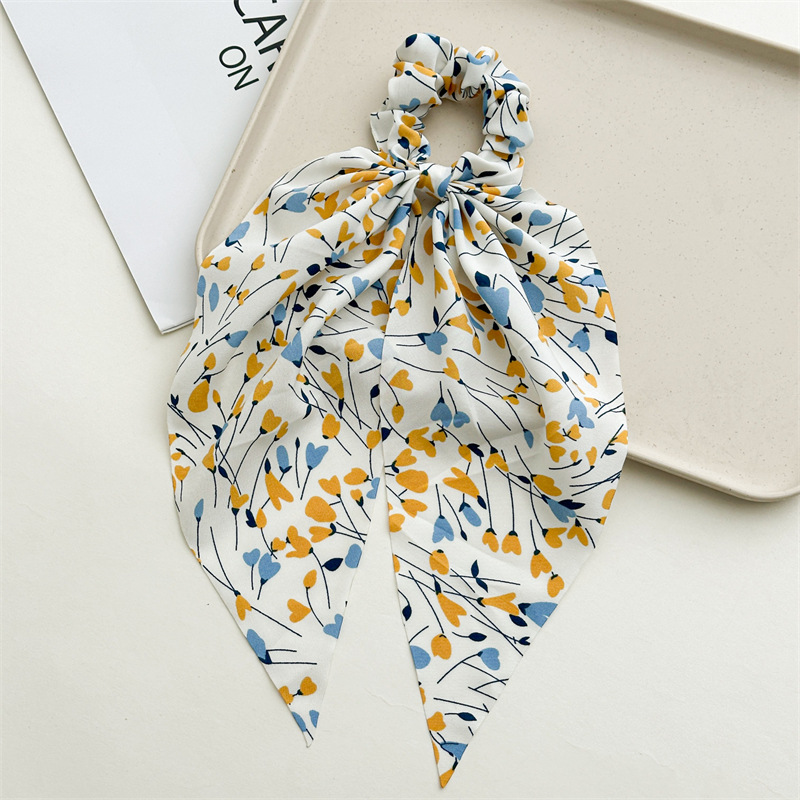 15g Weight Hair Tie Hair Accessories Type 1 Piece Quantity Tea Party, Street Occasion Flower Pattern Women's Gender Elegant Style Women's Elegant Flower Cloth Hair Tie 8