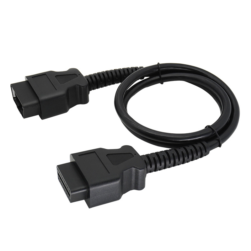 汽车OBD延长线公对母16芯 OBD2诊断工具延长线 16pin延长线 30cm
