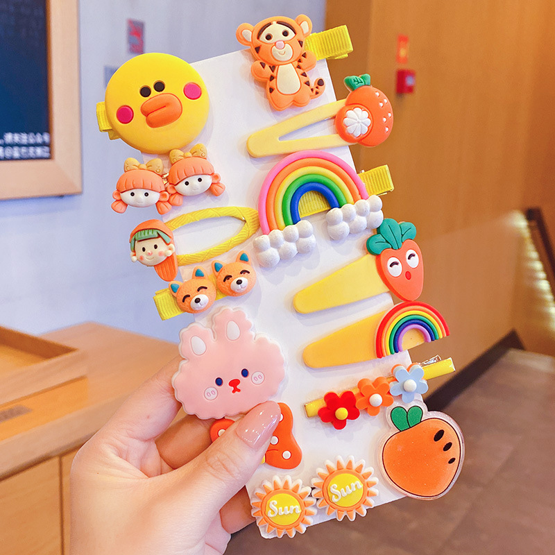 子供用ドーパミンヘアピン、赤ちゃん用可愛いヘアピン、前髪クリップ、女の子用BBクリップ、ヘアアクセサリー、リボンヘア飾り|undefined