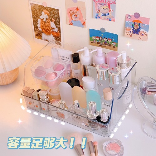 Acrylic bookstand transparent creative Insta-style student organization box file holder desk organizer office bookshelf