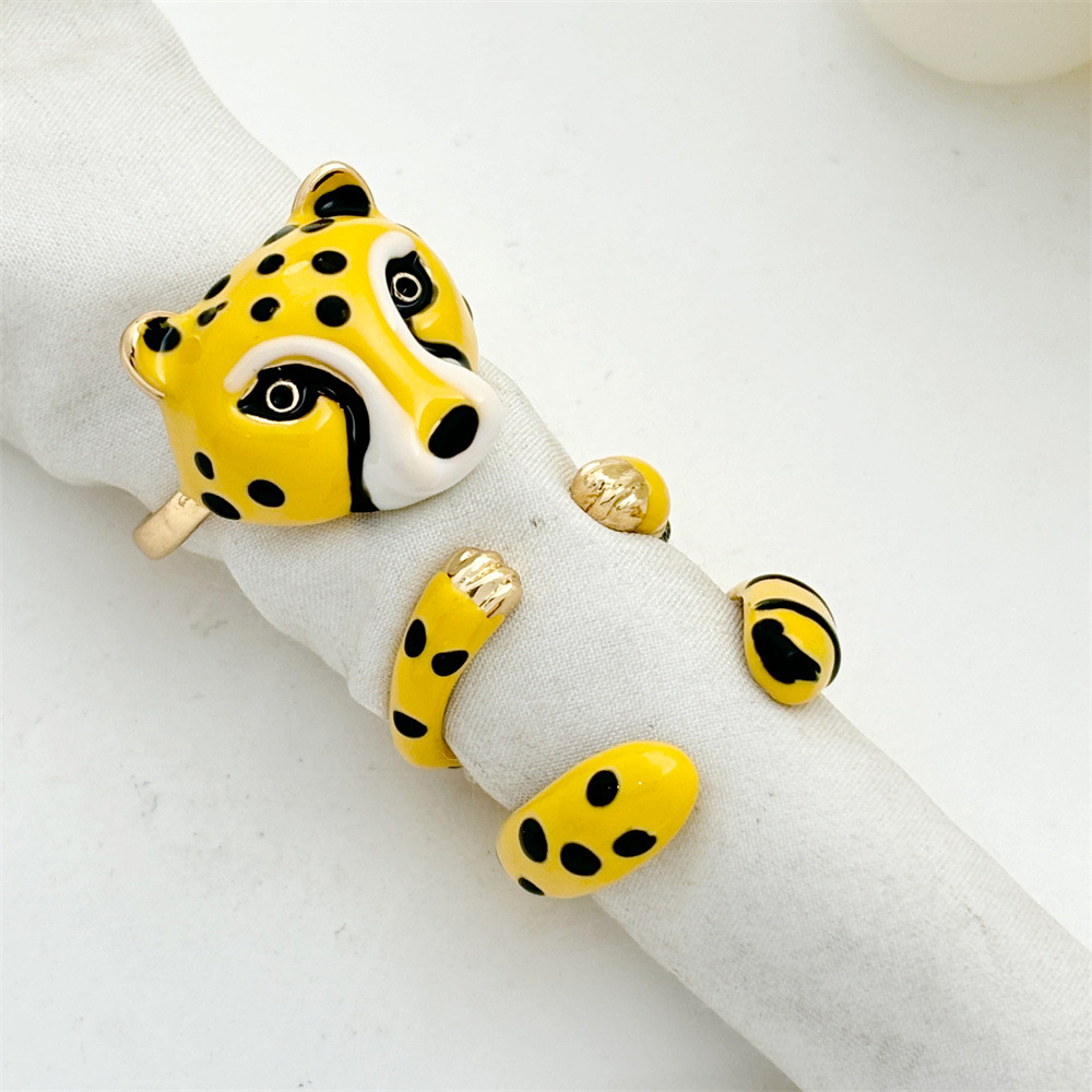 15g Weight Open Rings Classification 1 Set Quantity Holiday, Daily Occasion Alloy Material Animal, Cartoon Pattern All Seasons Season Women's Gender Plating Design Original Design, Cute Style Original Design Cute Animal Cartoon Alloy Plating Women's Open Rings 无