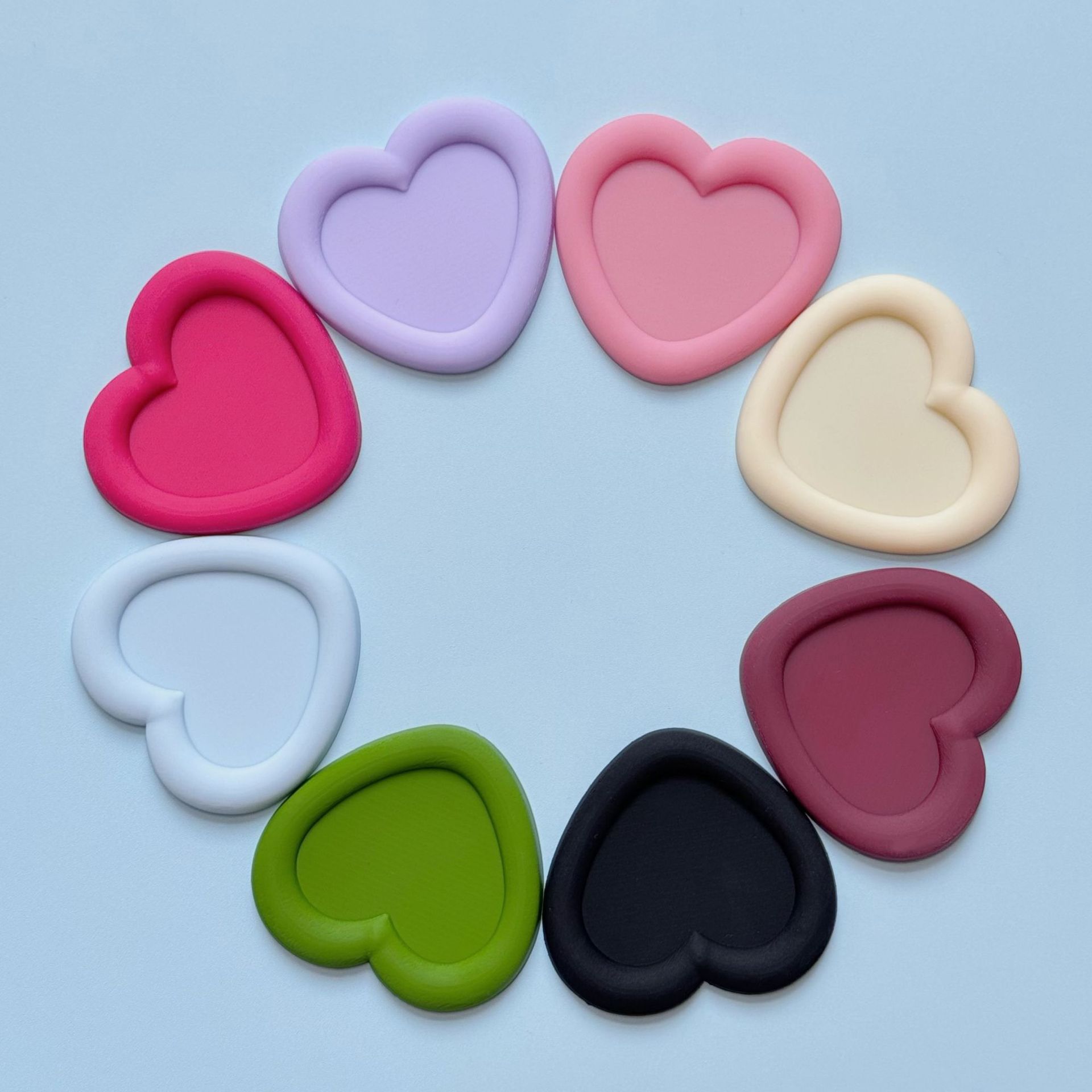 Pvc Soft Silicone Heart Ins Style Super Popular Popular Mobile Phone Case Mirror Heart Mirror Handmade DIY Accessories