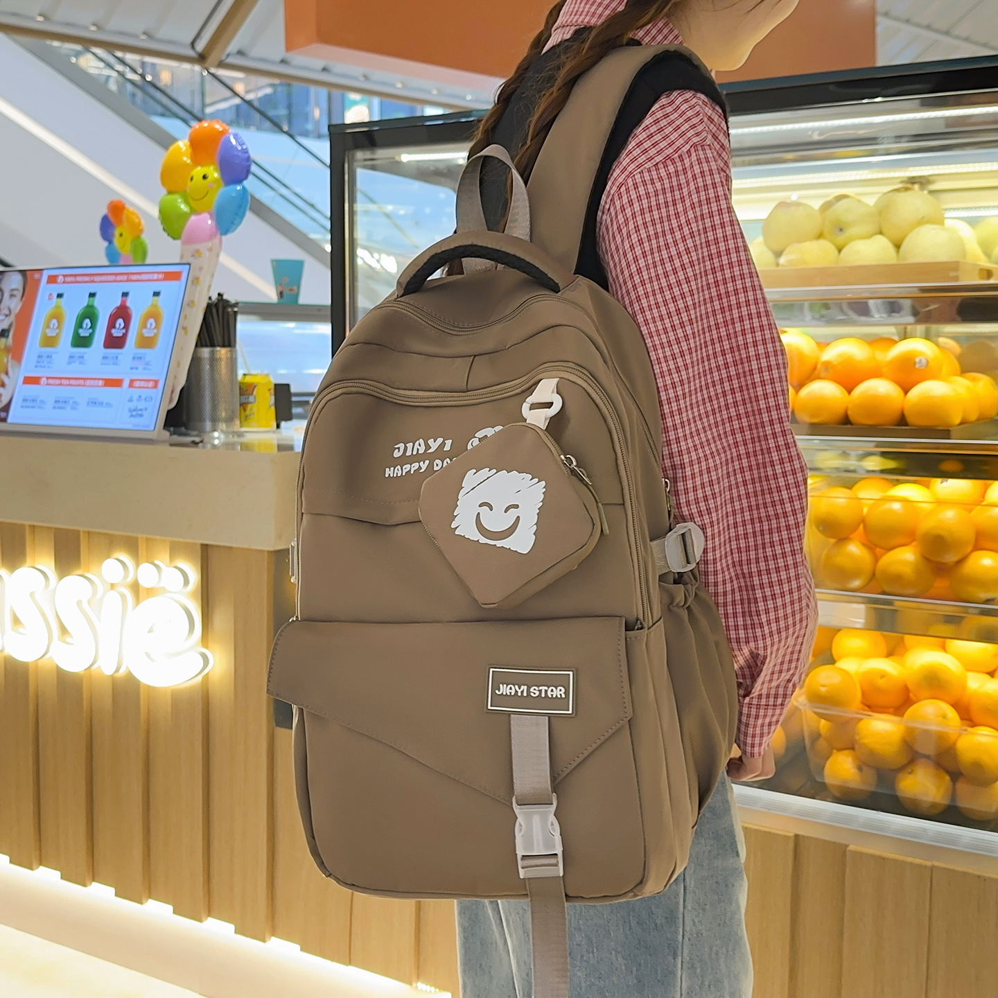 JIAYISTAR bolsas escolares ligeras y versátiles, dulces mochilas de viaje casuales coreanas, mochilas japonesas de estilo Harajuku.