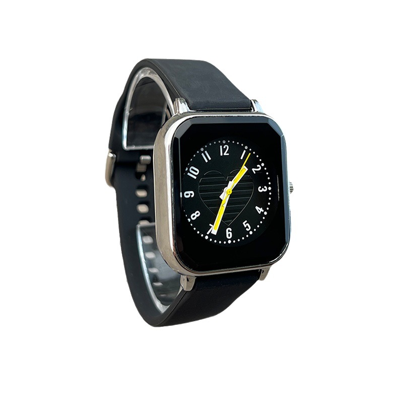 Nuevas mujeres de piel cuadrada sensación de silicona Correa Reloj simple moda casual reloj de cuarzo fábrica Comercio exterior al por mayor