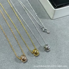 高バージョンCoco菱格小香風金豆ネックレス女性Cncセイコー彫刻小金珠ペンダント工場直販