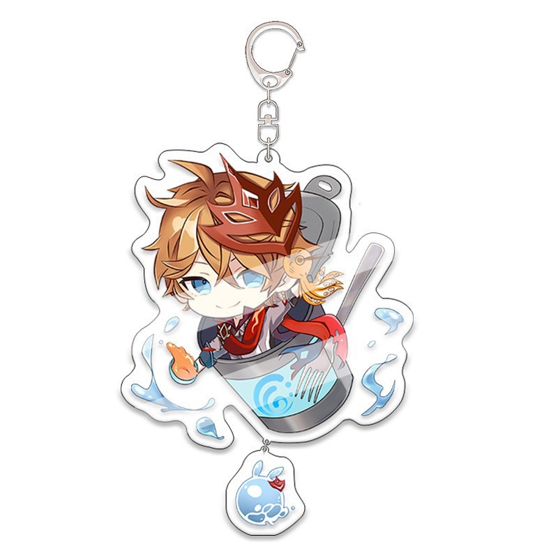 Original Dios juego de dibujos animados llavero acrílico Rayo general Zhong Li Gan Yu Ke Li colgante privado