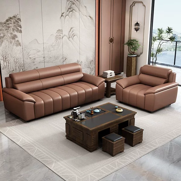Office sofa business reception modern minimalist leisure area meeting and negotiation office sofa and coffee table set