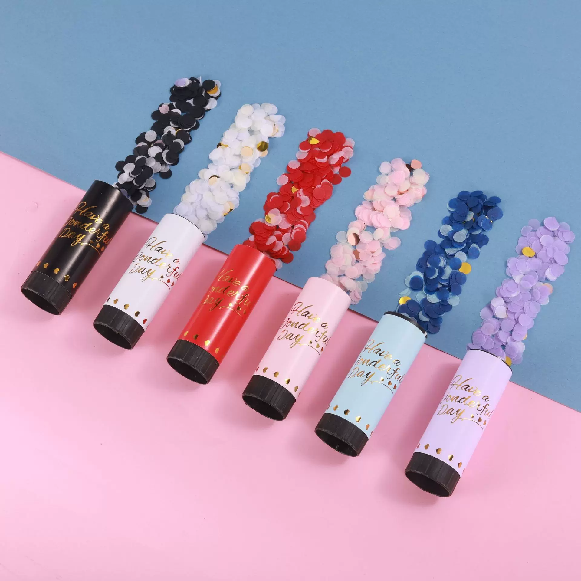 迷你生日氛围感结婚订婚照道具布置彩带小礼花筒花瓣礼炮