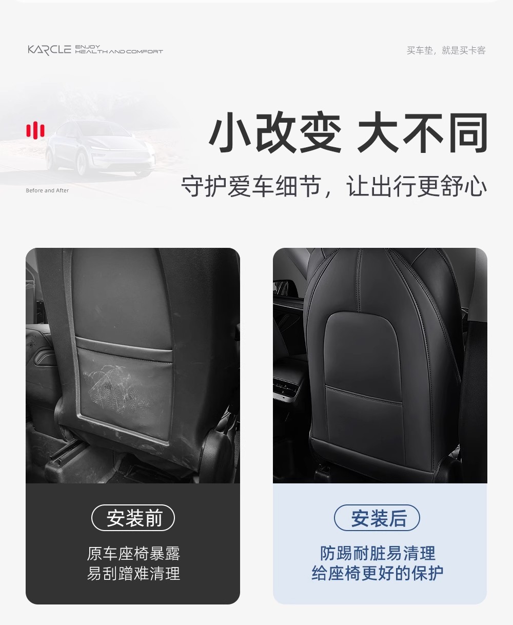 Suitable for Tesla Model3/Y Anti-Kick Pad Tesla Seat Back Anti-Kick Pad Backrest All-Inclusive Protective Pad