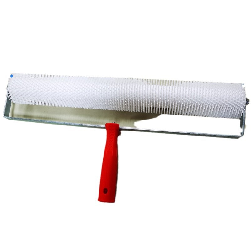 Herramienta de pintura para pisos de tambor antiespumante epoxi rastrillo autonivelante con cepillo de rodillo antiespumante de aguja Cepillo de 20 pulgadas