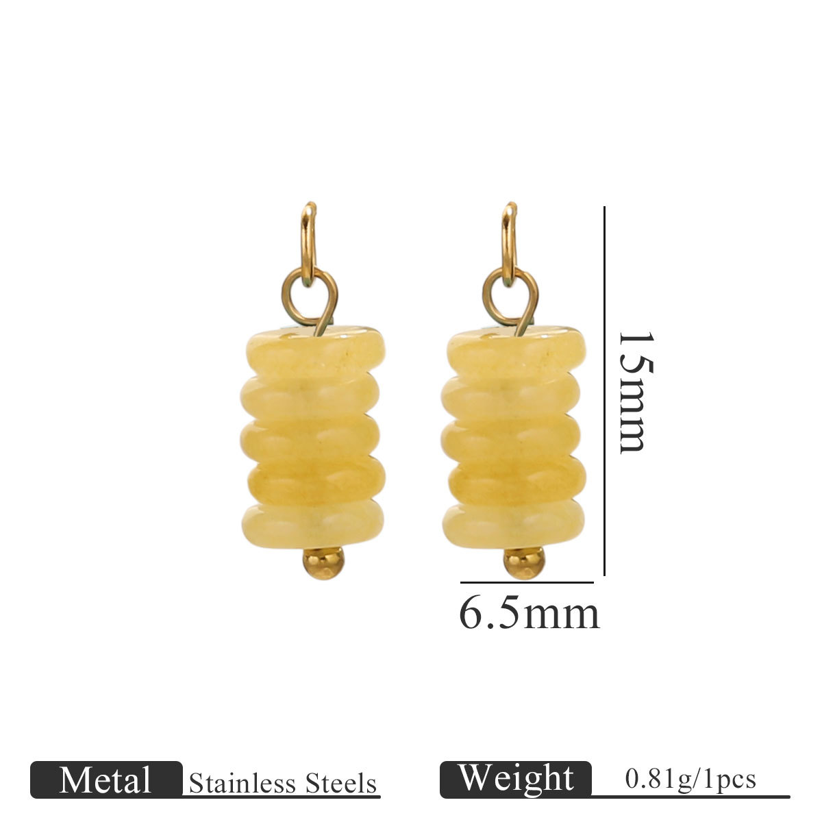 Acero inoxidable ojo de tigre piedra piedra natural perlas DIY joyería hecha a mano cuentas pendientes pulseras accesorios