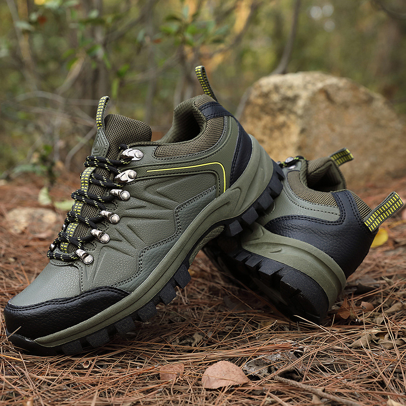 Cross-border Venta caliente al aire libre antideslizante transpirable bajo-top senderismo zapatos hombres camping viajes senderismo fuera de la carretera zapatos Casuales