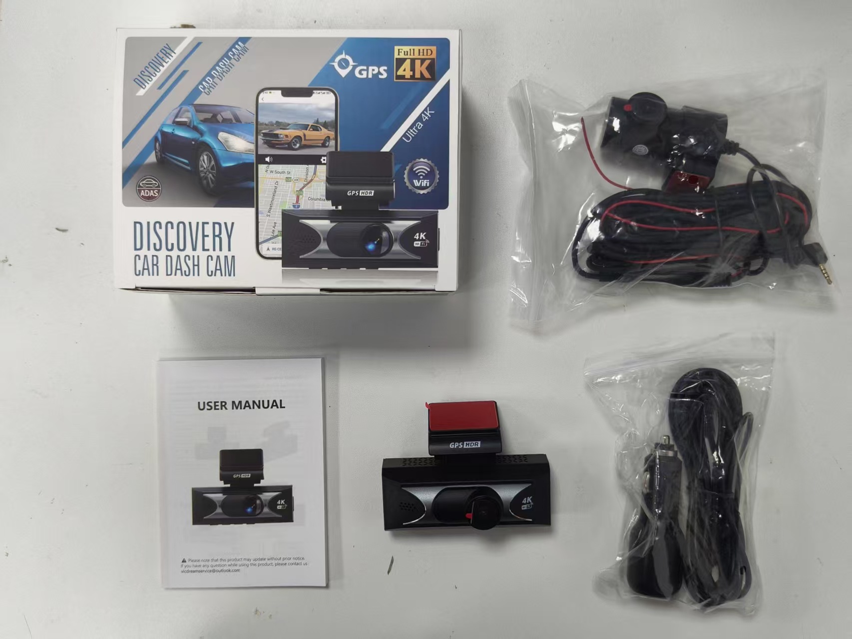 2026 New Model Dual-Recording 4K Dash Cam High-Definition Adas Loop Recording 3.2inch Gps Car Recorder