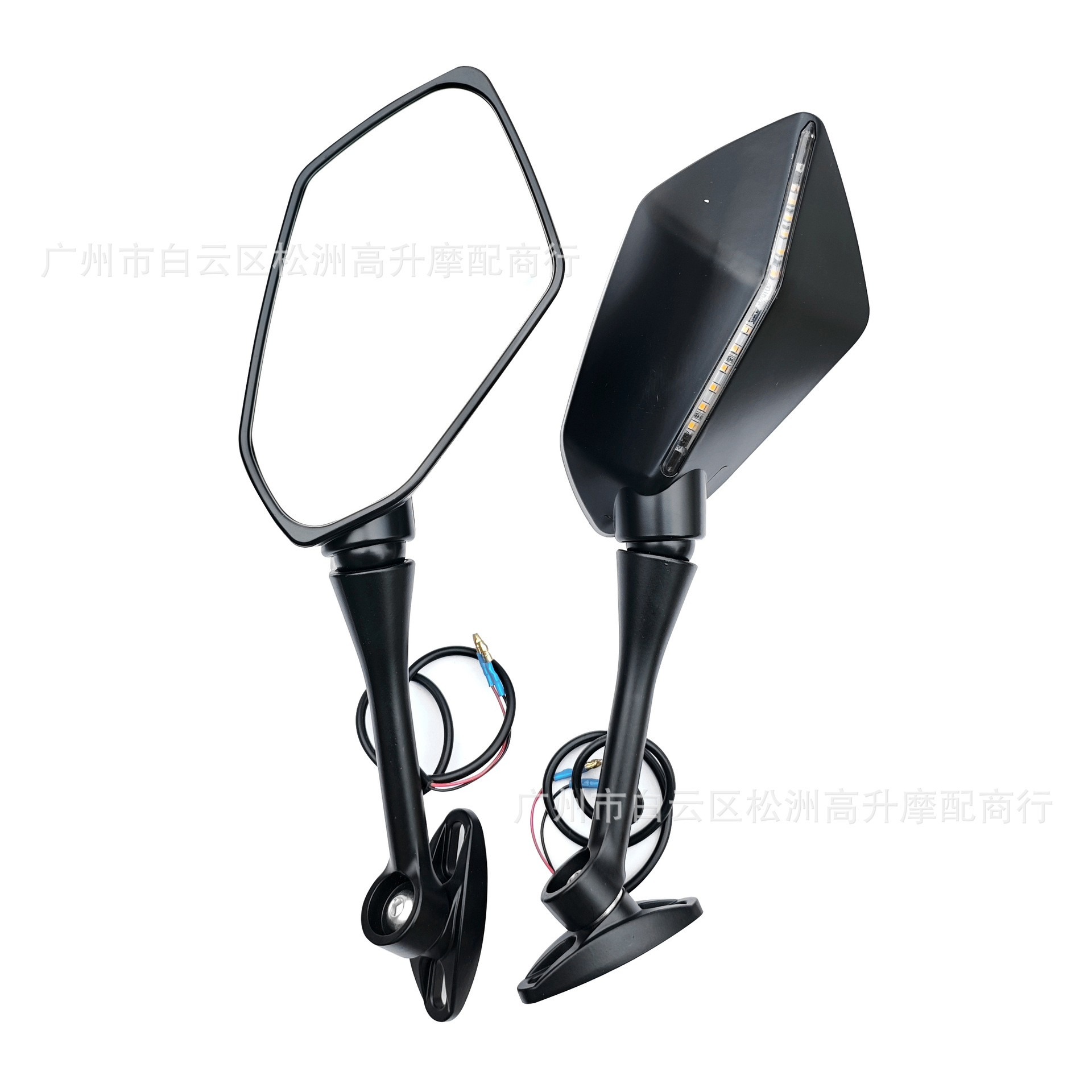Front-Mounted Installation with Turn Signal Light Bar, Modified Rearview Mirror for Racing Motorcycles, Universal Accessories for Electric Vehicles