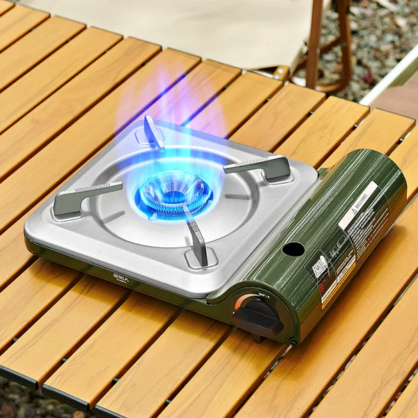 Primitive man card stove outdoor portable stove camping cooker outdoor card magnetic gas tea stove genuine goods picnic