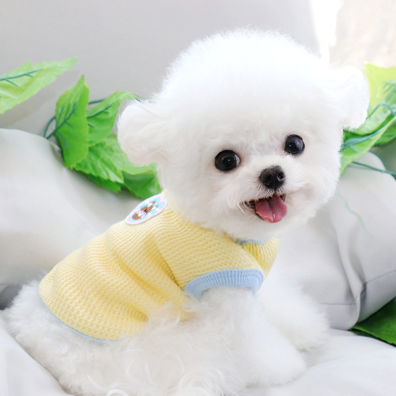 귀여운 고양이 옷 여름 얇은 봉제 인형 고양이 작은 새끼 고양이 고양이 방지 흘리기 파란색 고양이 애완견 여름 조끼