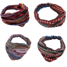 2021新款欧美大牌潮款迷彩宽发饰头巾女 休闲遮盖民族风头发发带