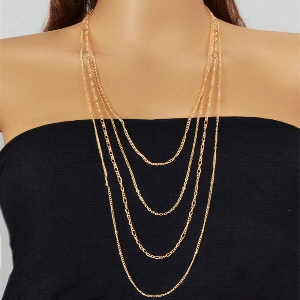 Collier à plusieurs rangs de perles mélangées, style bohème européen et américain, pour femme, à porter en superposition, long et polyvalent_voghion.com